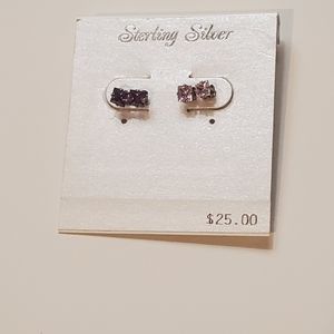 STERLING SILVER stud earrings